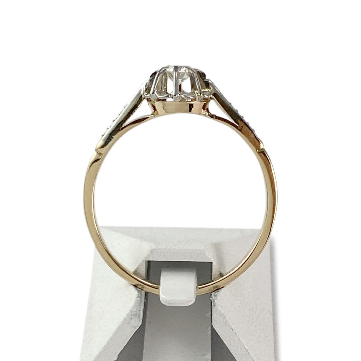 Soltaire d'occasion 2 ors 750 diamant - vue 3