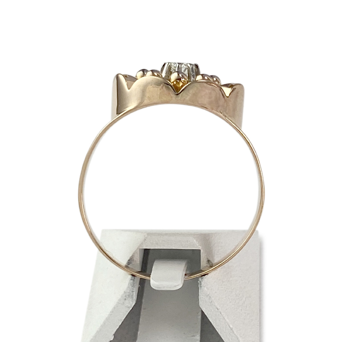 Bague d'occasion or 750 2 tons diamant - vue 3