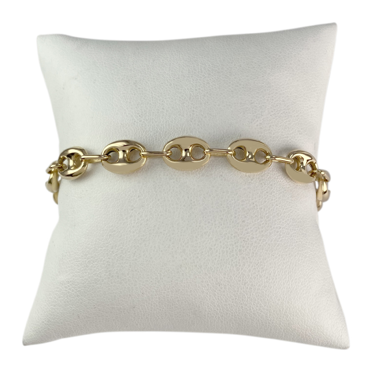 Bracelet d'occasion or 750 jaune maille grain de café 20,5 cm