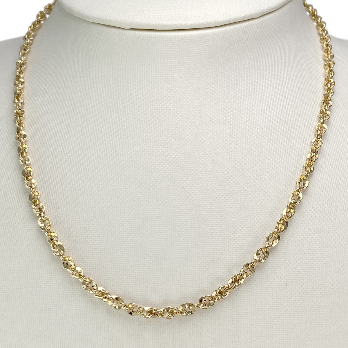 Chaîne d'occasion or 375 jaune maille torsadée 42 cm - vue 2