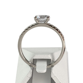 Tweedehands gouden ring 375 witte zirkonia's