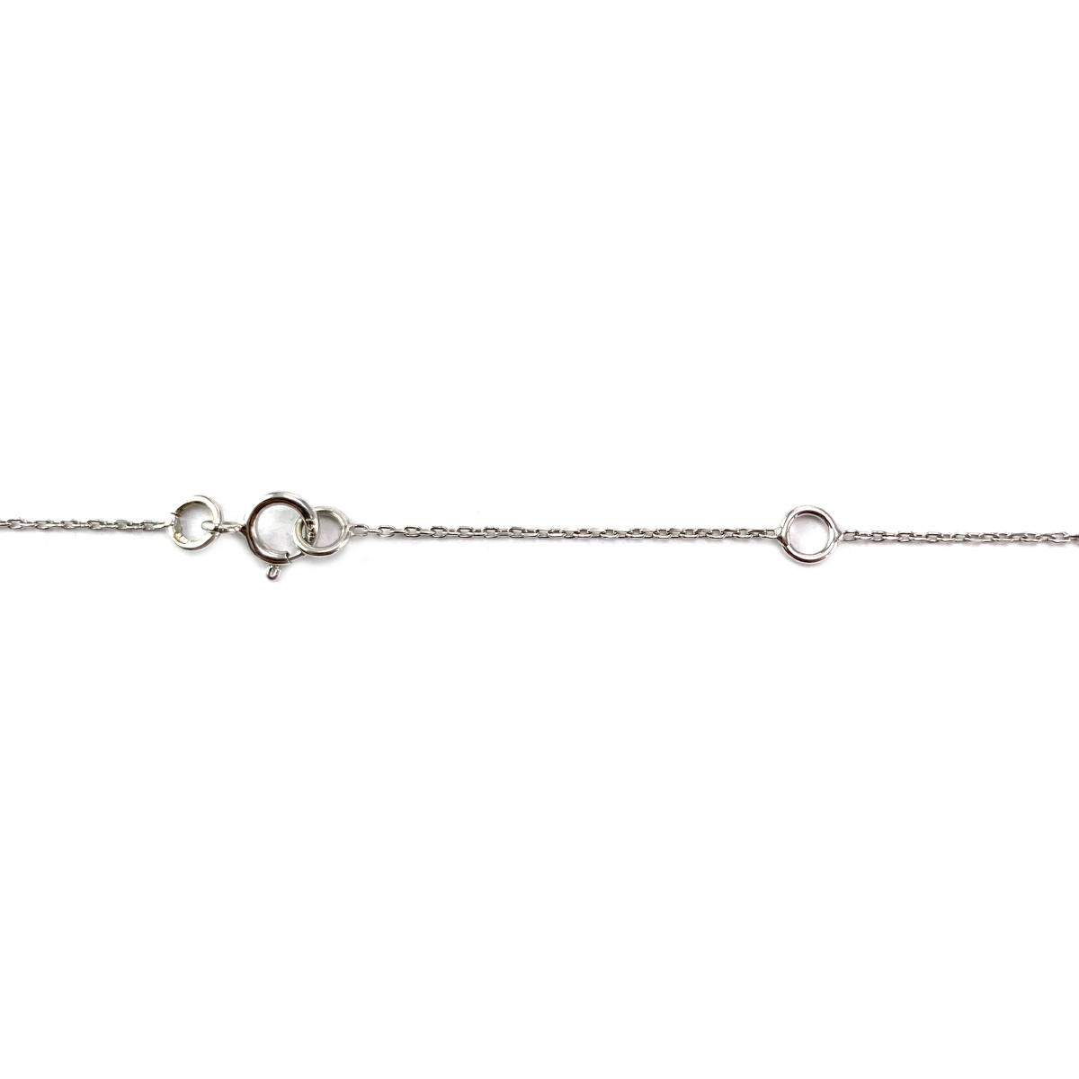 Collier d'occasion or 750 blanc maille forçat perle de culture de chine et de tahiti 45 cm - vue 3