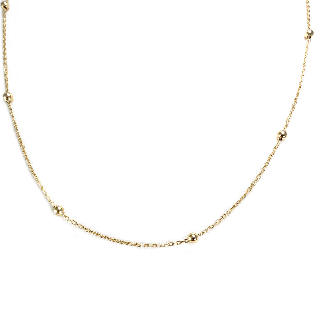 Collier d'occasion or 750 jaune maille forçat 42,5 cm