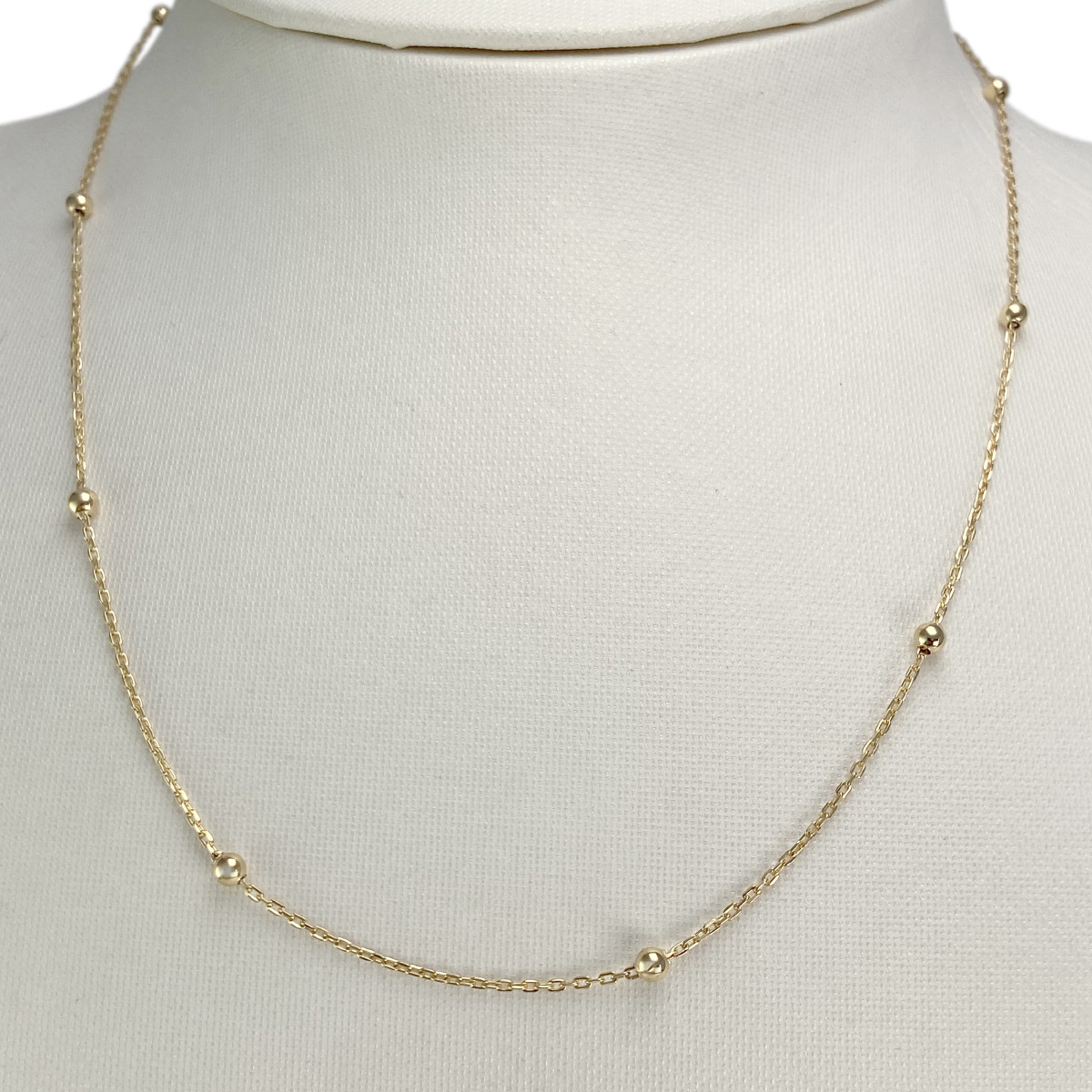 Collier d'occasion or 750 jaune maille forçat 42,5 cm - vue 2