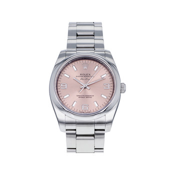 Montre d'occasion ROLEX Air King mixte mouvement automatique certifié (cosc) bracelet acier