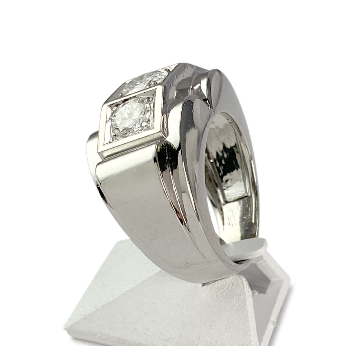 Bague d'occasion platine 950 diamants - vue 2