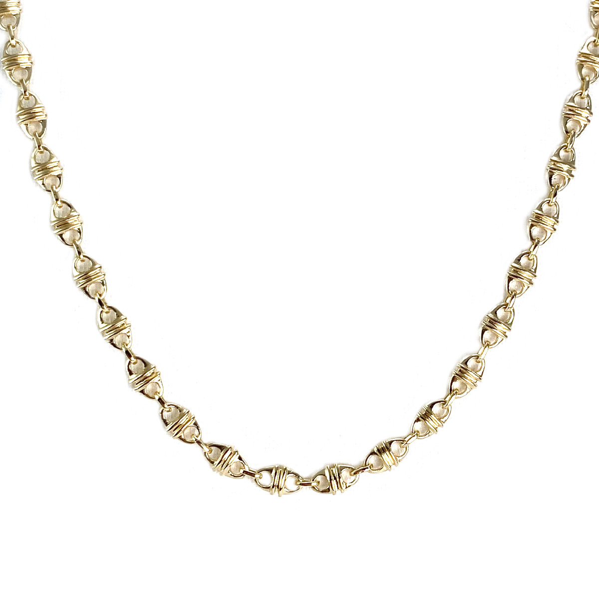 Chaîne d'occasion or 750 jaune maille fantaisie 55 cm