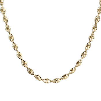 Chaîne d'occasion or 750 jaune maille fantaisie 55 cm