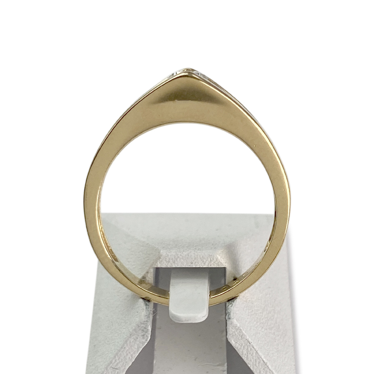 Solitaire d'occasion or 750 jaune diamant - vue 3