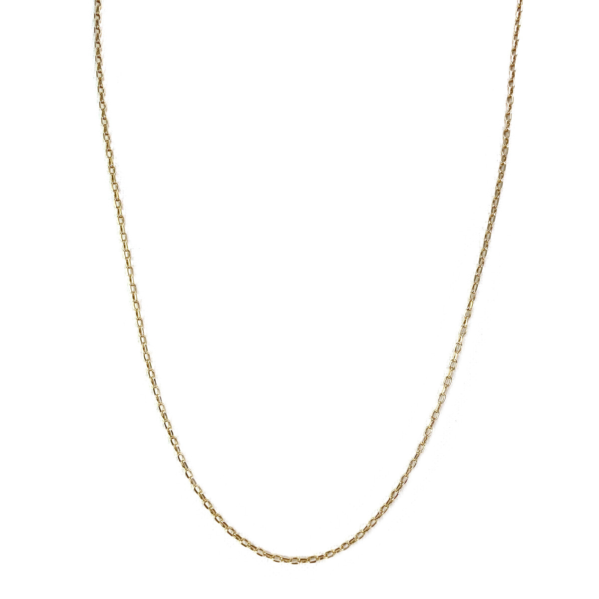 Chaîne d'occasion or 750 jaune maille forçat 61,5 cm