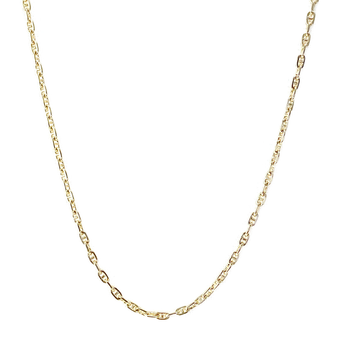 Chaîne d'occasion or 750 jaune maille marine 60,5 cm