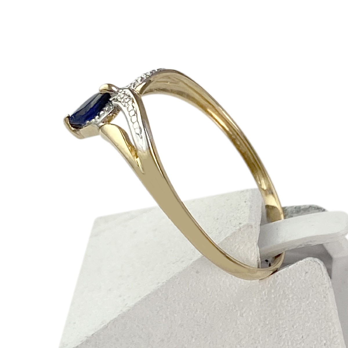 Bague d'occasion or 750 2 tons saphir - vue 2