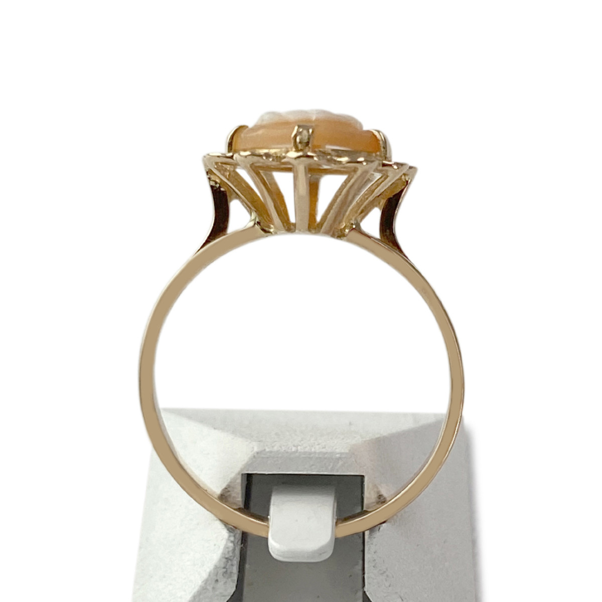 Bague d'occasion or 750 rose camée coquille - vue 3