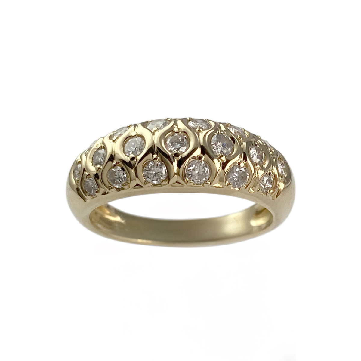 Bague d'occasion or 750 jaune diamants