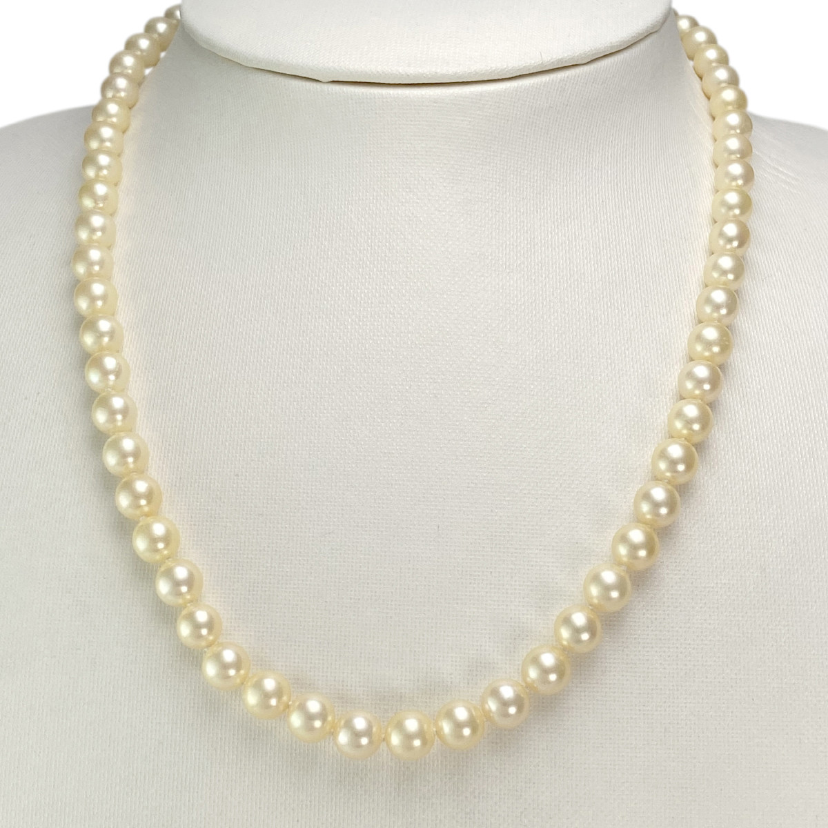 Collier choker d'occasion argent 925 perles de culture akoya 46 cm - vue 2