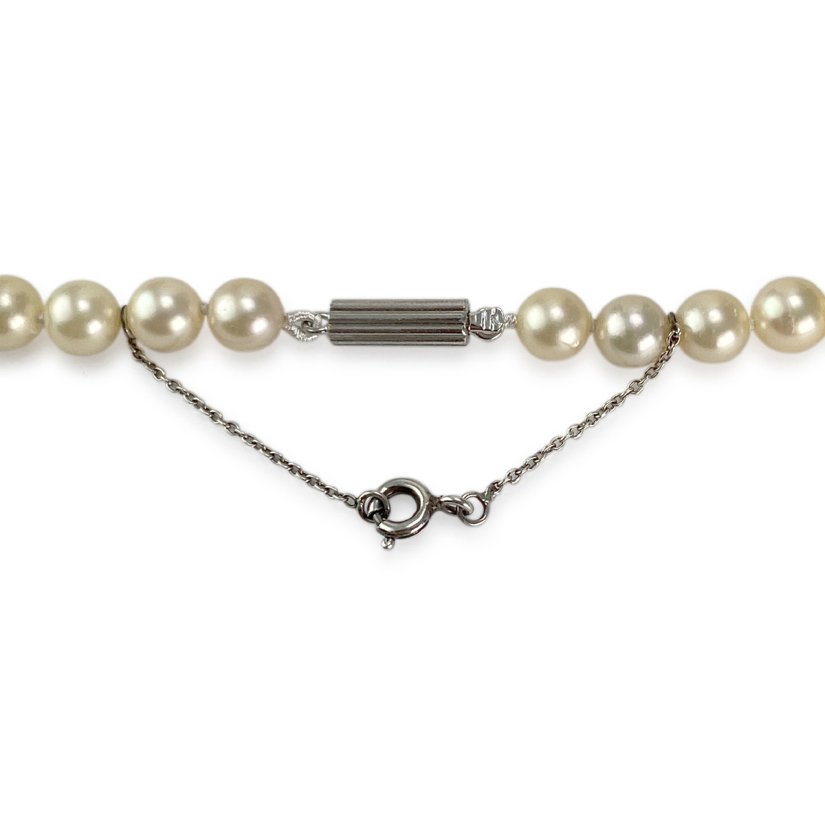 Collier choker d'occasion argent 925 perles de culture akoya 46 cm - vue 3