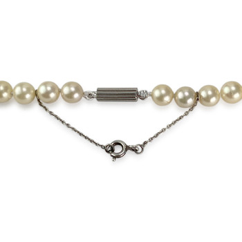 Collier choker d'occasion argent 925 perles de culture akoya 46 cm