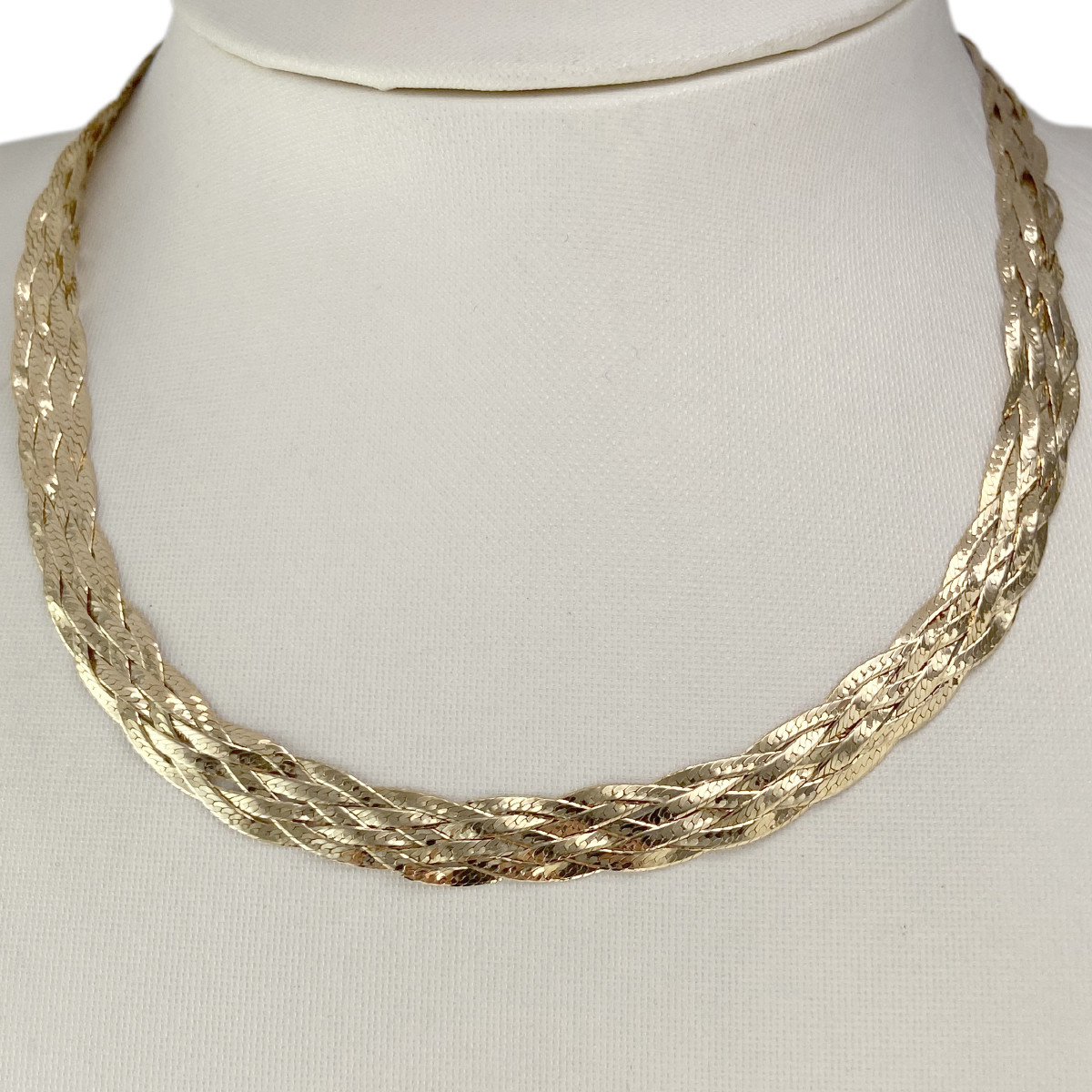 Collier d'occasion or 375 jaune maille fantaisie 41 cm - vue 2