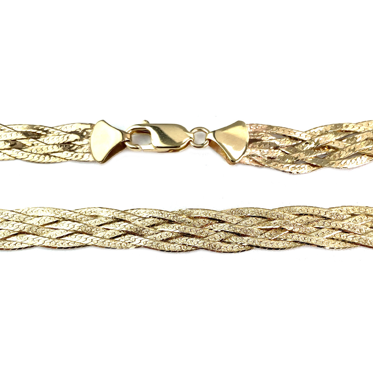 Collier d'occasion or 375 jaune maille fantaisie 41 cm - vue 3
