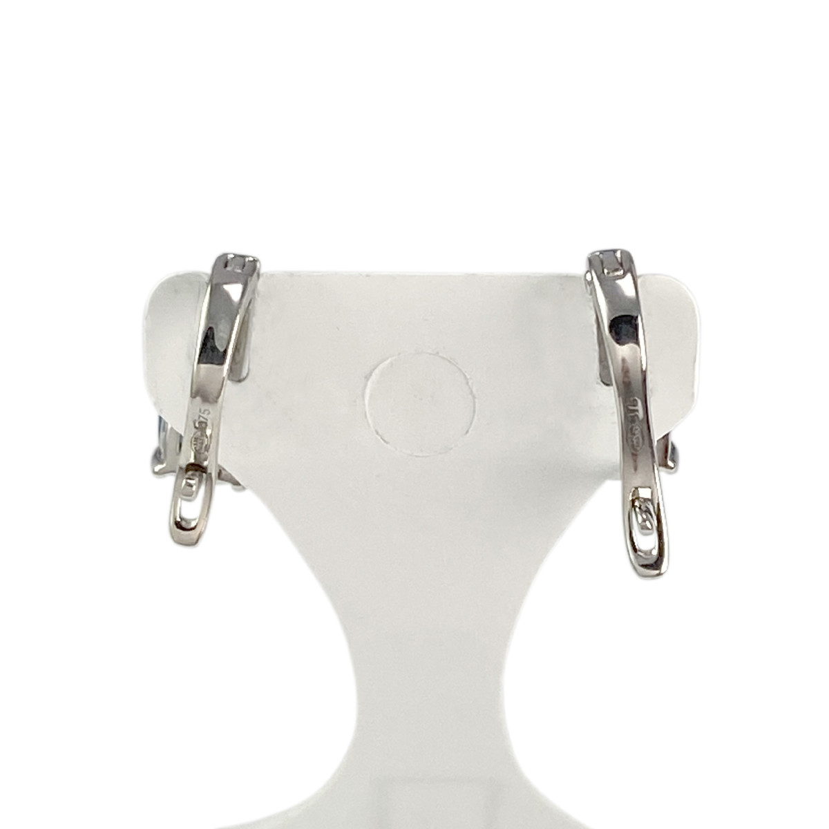 Boucles d'oreilles or 375 blanc topazes bleues traitées - vue 3