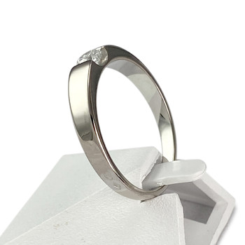 Solitaire d'occasion or 750 blanc diamant