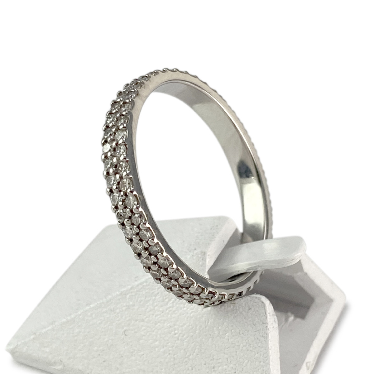 Bague MAUBOUSSIN d'occasion or 750 blanc diamants - vue 2