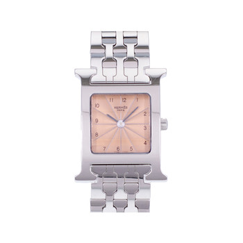 Horloge HERMES Heure H vrouw quartz roestvrij stalen armband