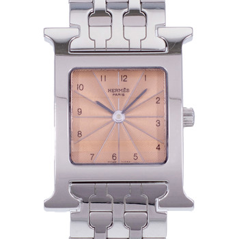 Horloge HERMES Heure H vrouw quartz roestvrij stalen armband