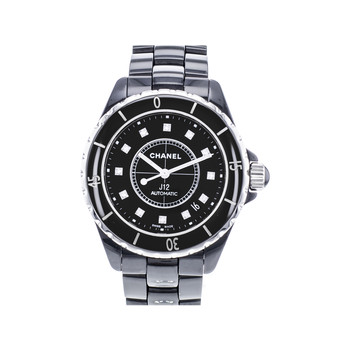 Tweedehands CHANEL J12 dames horloge automatisch uurwerk gecertificeerd (cosc) keramische armband