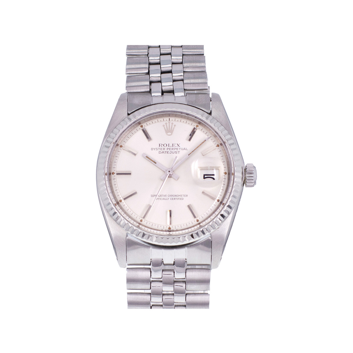Montre d'occasion ROLEX DateJust homme mouvement automatique certifié (cosc) bracelet acier