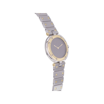 Tweedehands horloge CARTIER Santos vrouw quartz armband geel goud 750/000 en staal