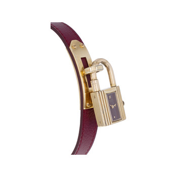 HERMES Kelly dameshorloge secondewijzer quartz leren band cresus