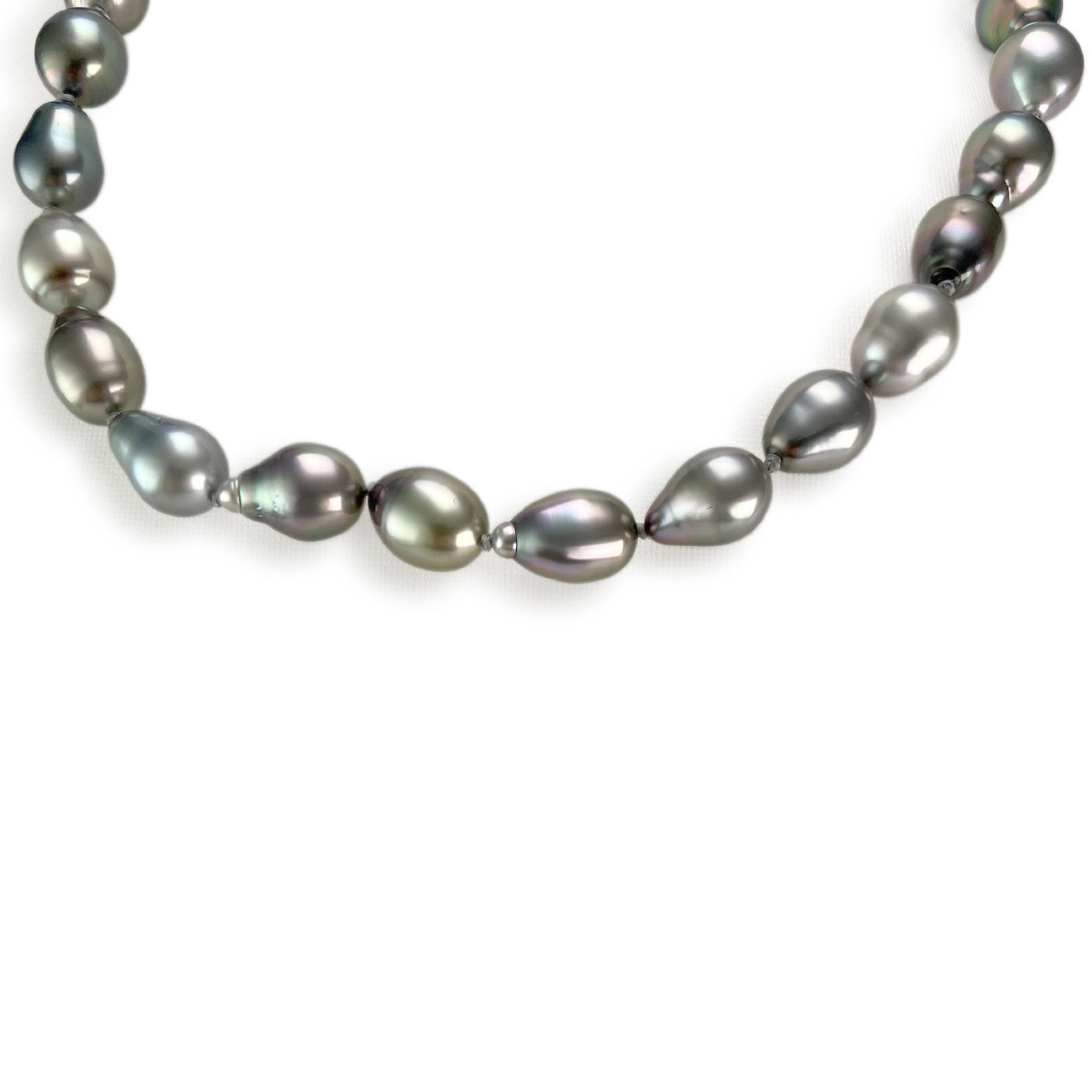 Collier d'occasion or 750 jaune perles de tahiti 43 cm