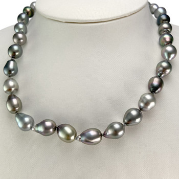 Collier d'occasion or 750 jaune perles de tahiti 43 cm