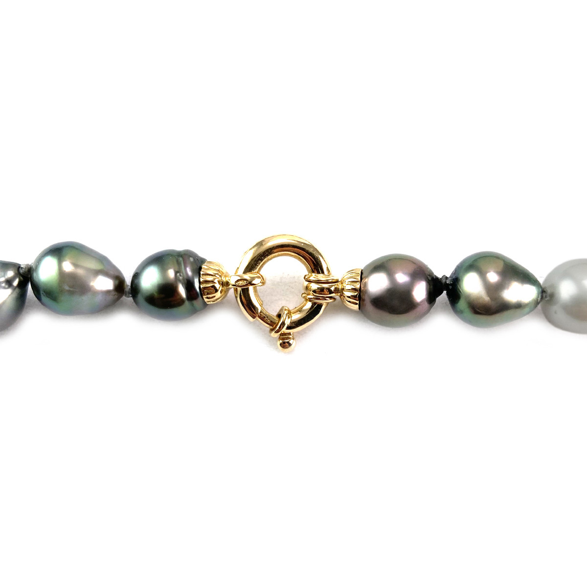 Collier d'occasion or 750 jaune perles de tahiti 43 cm - vue 3