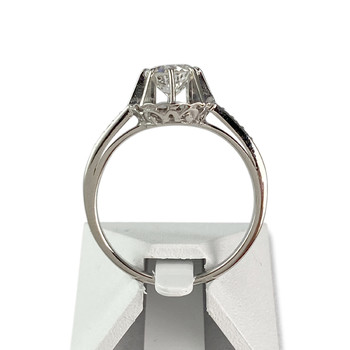 Bague d'occasion or 750 blanc diamants