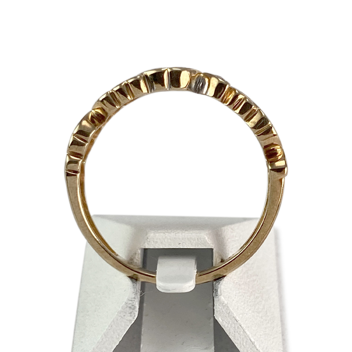 BAGUE d'occasion or 750 jaune diamants - vue 3
