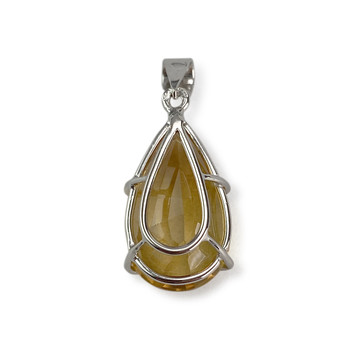 Pendentif d'occasion or 750 blanc citrine