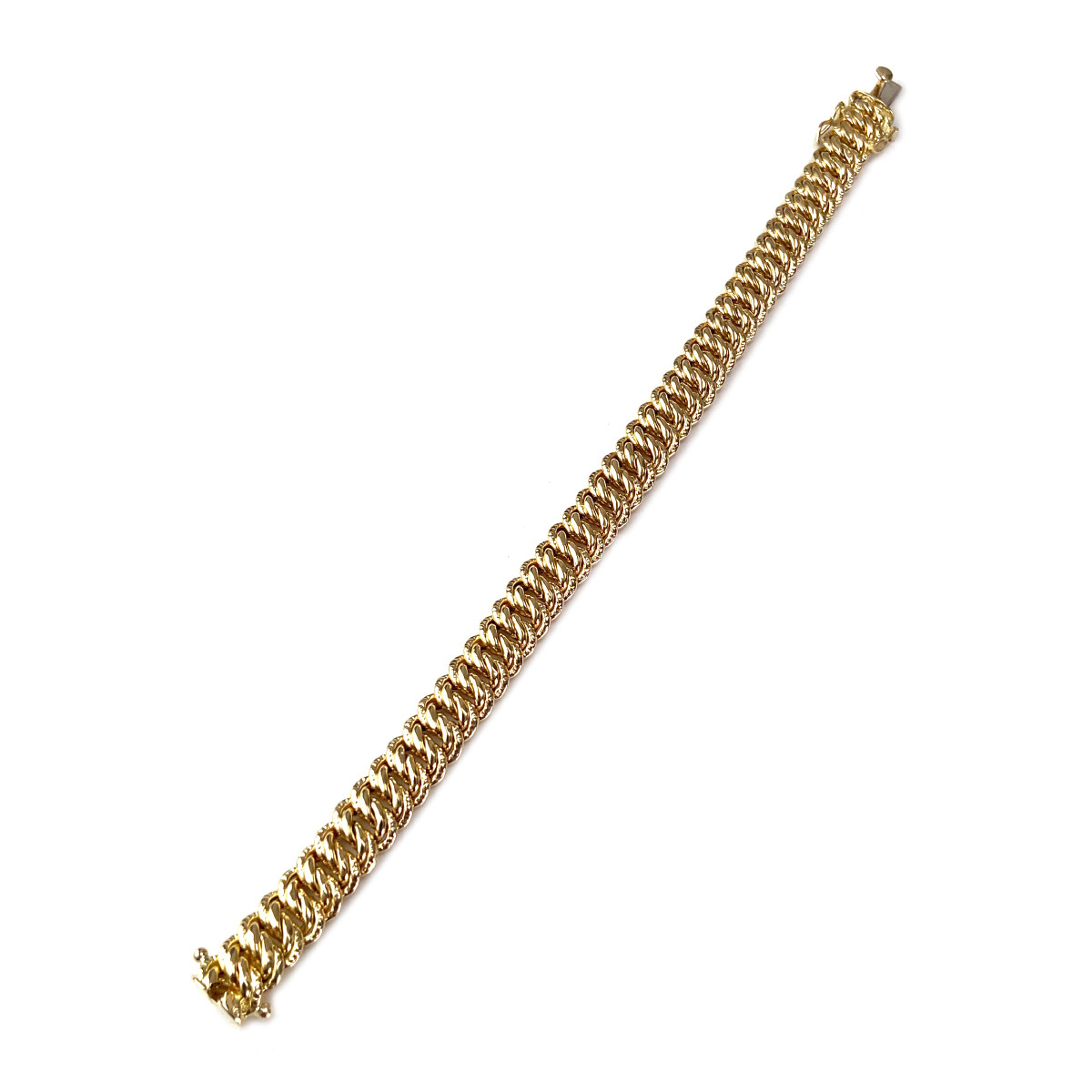 Bracelet d'occasion or 750 jaune maille américaine 17 cm - vue 2
