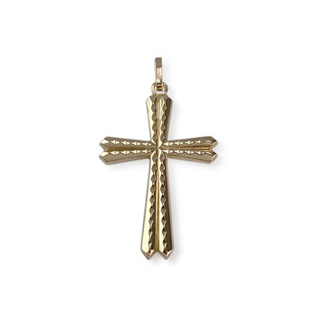 Pendentif croix d'occasion or 750 jaune