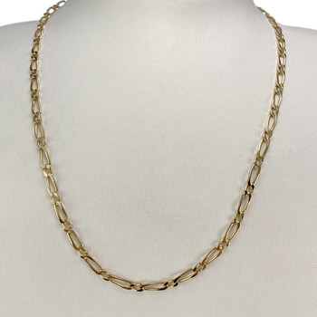 Chaîne d'occasion or 750 jaune maille cheval alternée 51,5 cm