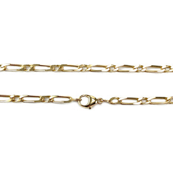 Chaîne d'occasion or 750 jaune maille cheval alternée 51,5 cm