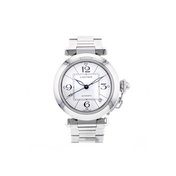 Montre d'occasion CARTIER Pasha femme automatique bracelet acier