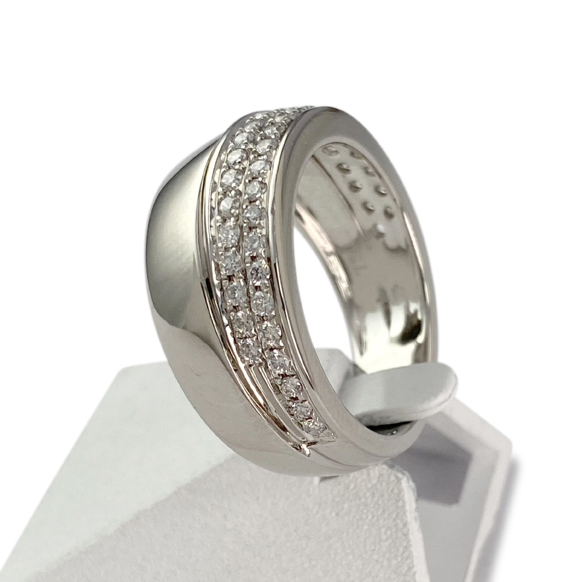 Bague d'occasion or 750 blanc diamant - vue 2