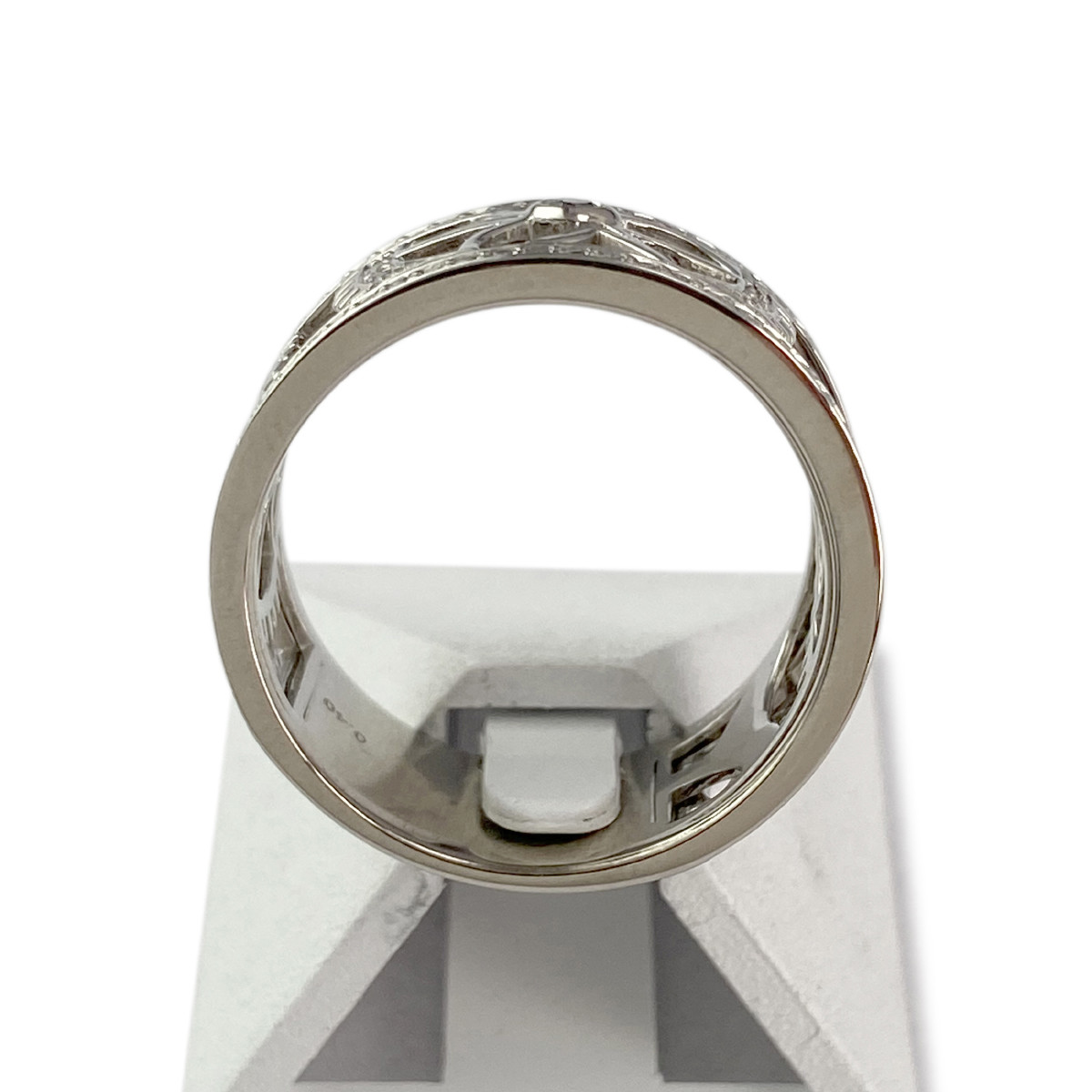 Bague Vesontio d'occasion or 750 blanc diamants - vue 3