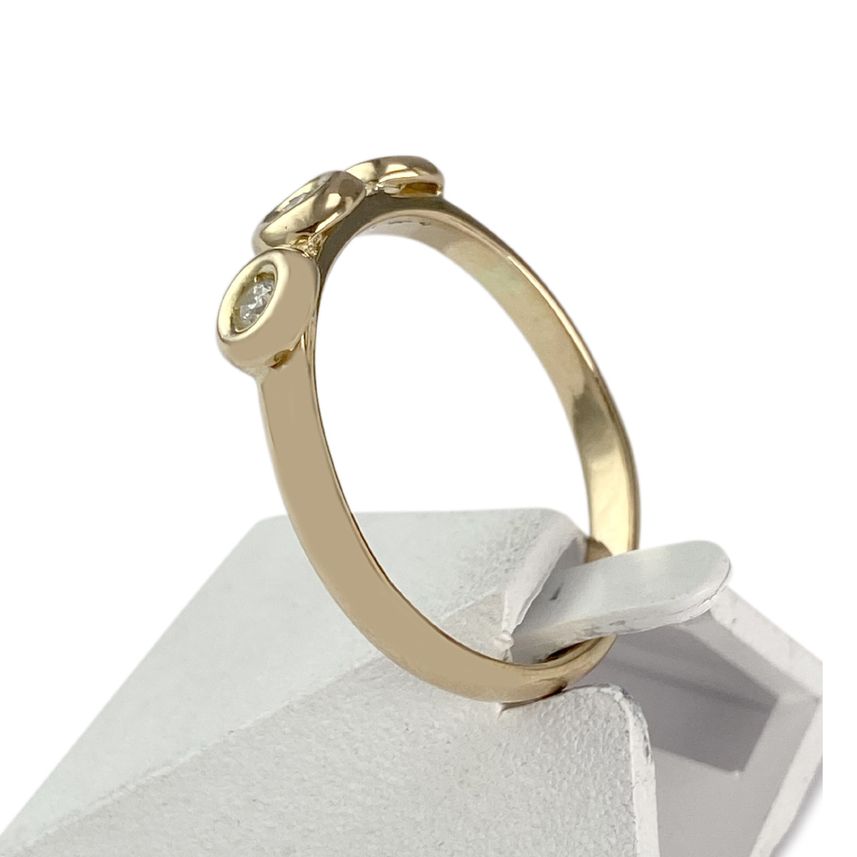 Bague d'occasion or 750 jaune diamant - vue 2