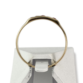 Bague d'occasion or 750 jaune rubis diamant