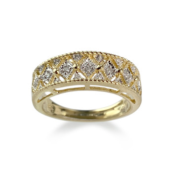 Bague d'occasion or 750 jaune diamant