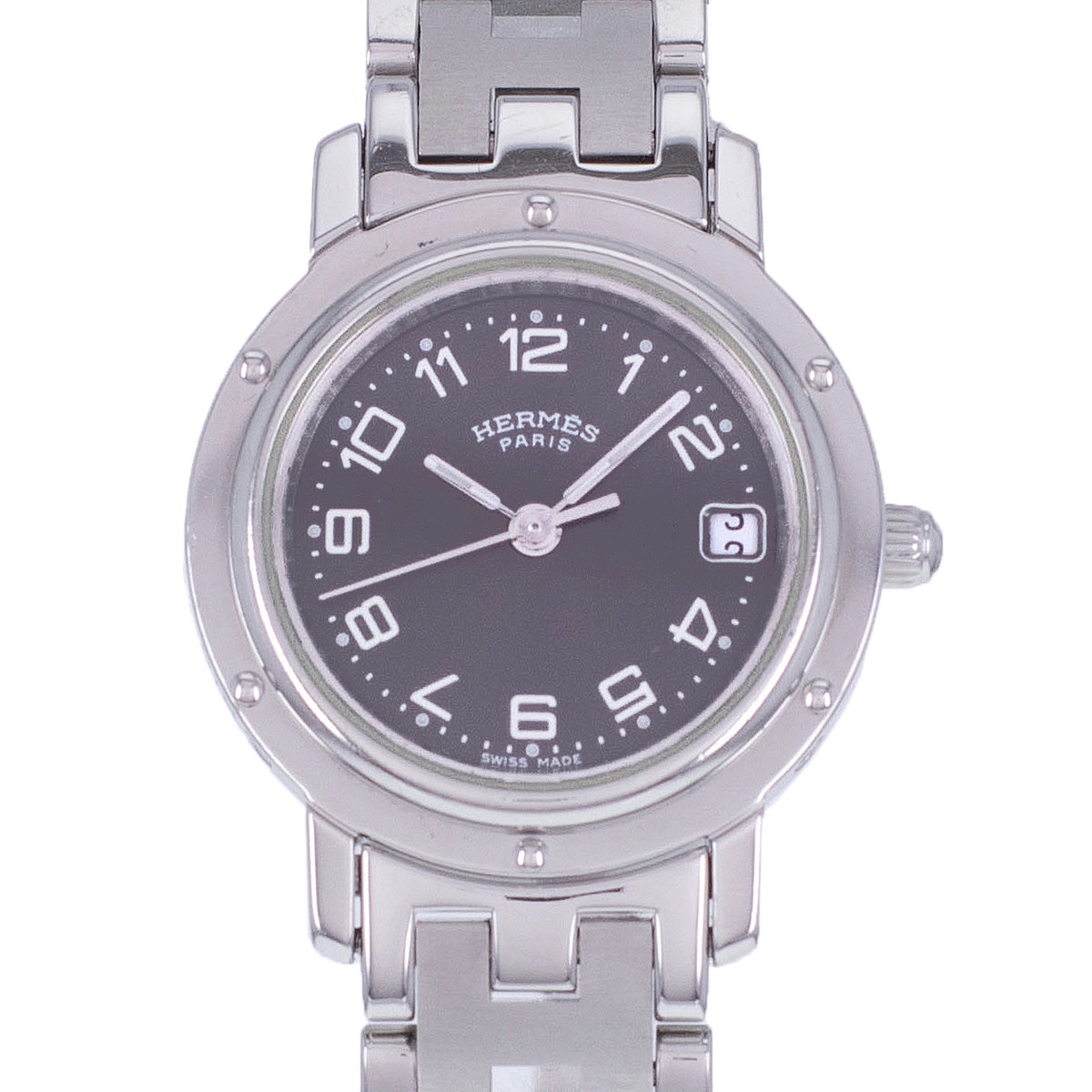 HERMES Clipper dameshorloge quartz roestvrij stalen armband - bekijk D1