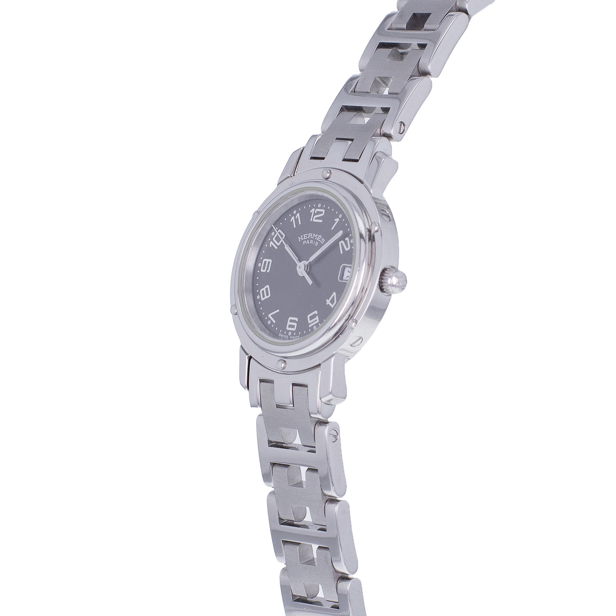 HERMES Clipper dameshorloge quartz roestvrij stalen armband - bekijk D2
